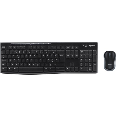 Logitech MK270 - Draadloos Toetsenbord en Muis - Azerty BE - Zwart