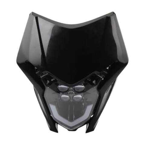 Voor CRF 150 230 250 300 450 Pit Motocross Enduro Universele LED Koplamp HETEVSCCK(Black)