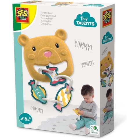 SES Tiny Talents - Yummy beer - voer de beer - vormenstoof - inclusief stickers