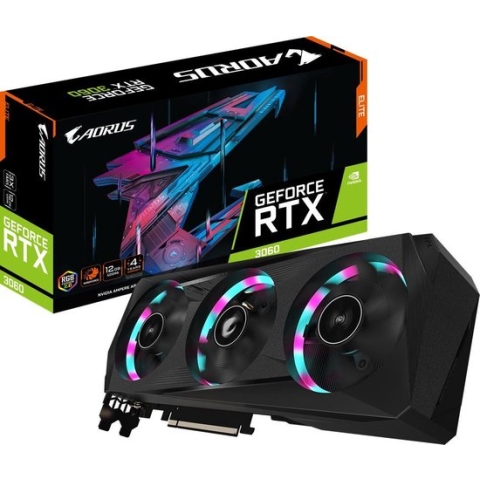 GIGABYTE AORUS RTX 3060 ELITE 12G LHR grafische kaart (GV-N3060AORUS E-12GD)