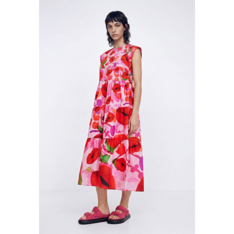Jurk met lippen M. Christian Lacroix - RED - M