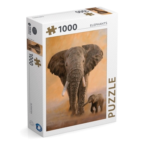 Rebo legpuzzel 1000 stukjes - Elephants