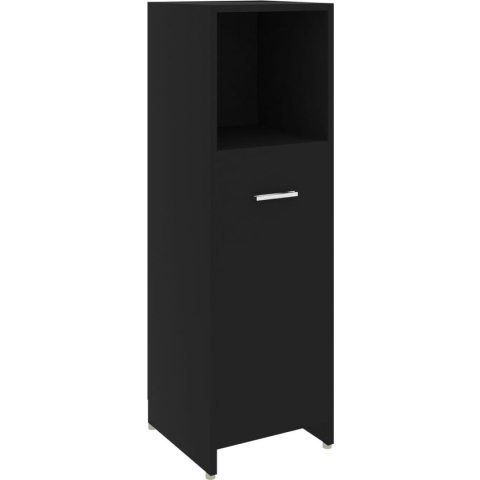 vidaXL-Badkamerkast-30x30x95-cm-spaanplaat-zwart