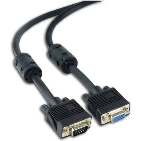 Premium VGA monitor verlengkabel met ferriet kernen - CU koper aders / zwart - 3 meter