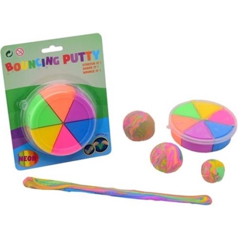 Johntoy Speelklei Bouncing Duo - putty - slijm -  Sinterklaas- schoencadeau - schoencadeautje - stuiterbal