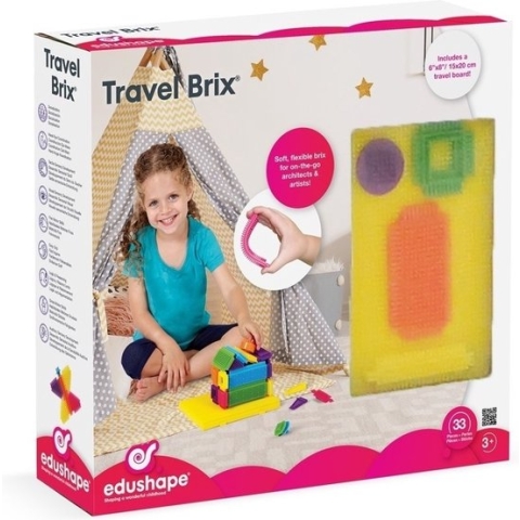 Edushape bristle blocks / nopper speelgoed / egelblokken Reis Brix (incl. bord) STEM