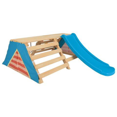 PLAYTIVE Houten speeltoestel met glijbaan