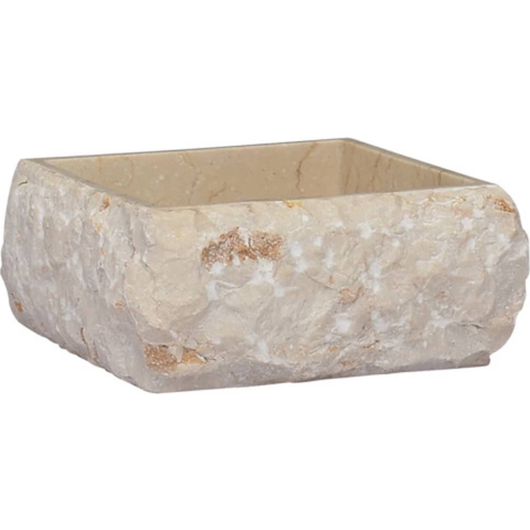 VidaXL Gootsteen 30x30x13 cm marmer crèmekleurig