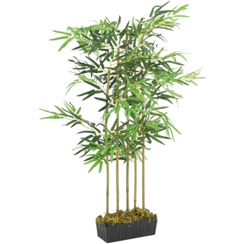 VidaXL Kunstplant bamboe 730 bladeren 120 cm groen