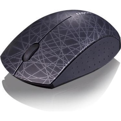 Rapoo 3300P+ RF Draadloos Optisch 1000DPI Ambidextrous Zwart, Grijs muis