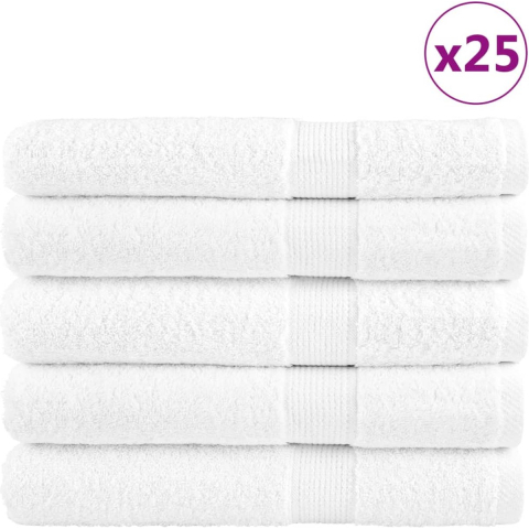VidaXL Handdoeken solund 25 st 600 g/m² 100x200cm wit