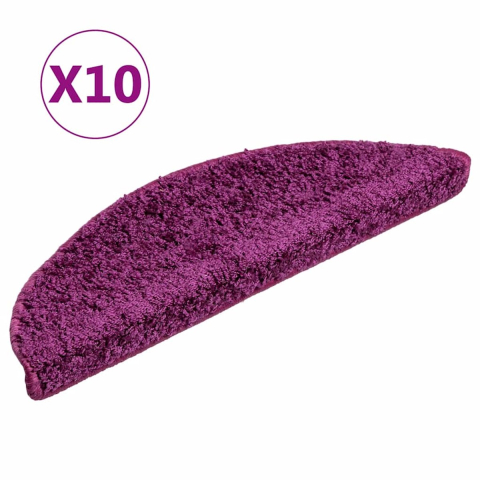 VidaXL Trapmatten 10 st 56x17x3 cm violet halfrond