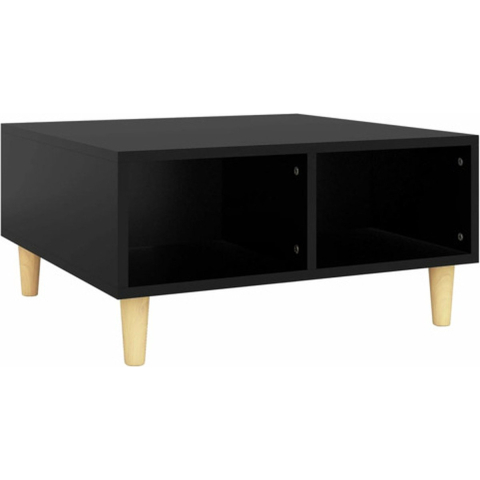 VidaXL Salontafel 60x60x30 cm bewerkt hout zwart