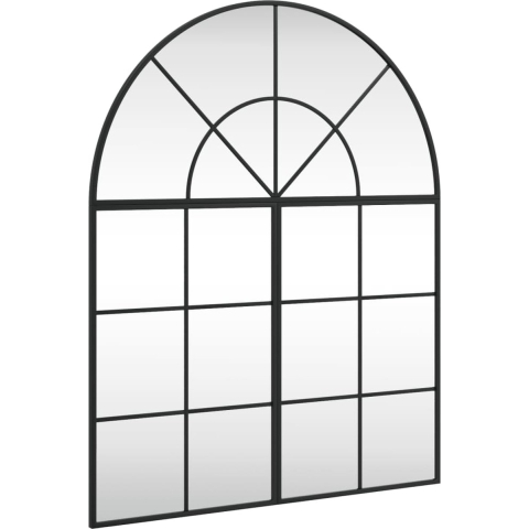 VidaXL Wandspiegel boog 80x100 cm ijzer zwart