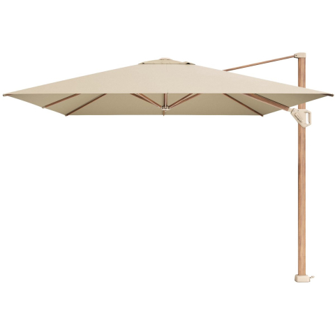 Platinum Challenger zweefparasol T1 premium 4x3 houtlook frame champagne doek