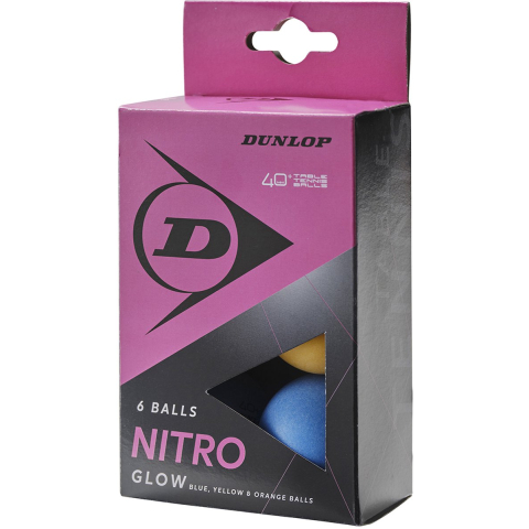 Dunlop 40+ nitro glow tafeltennisbal 6 ballen default