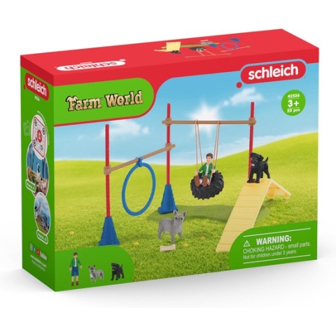 schleich FARM WORLD - Speelplezier voor honden - Speelfigurenset - Kinderspeelgoed voor Jongens en Meisjes - 3 tot 8 jaar - 18 Onderdelen
