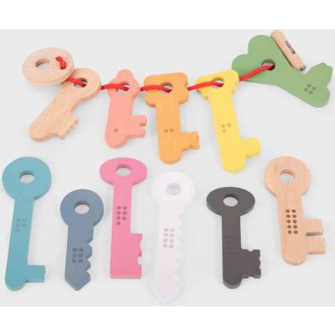 TickIT ® regenboog houten sleutels