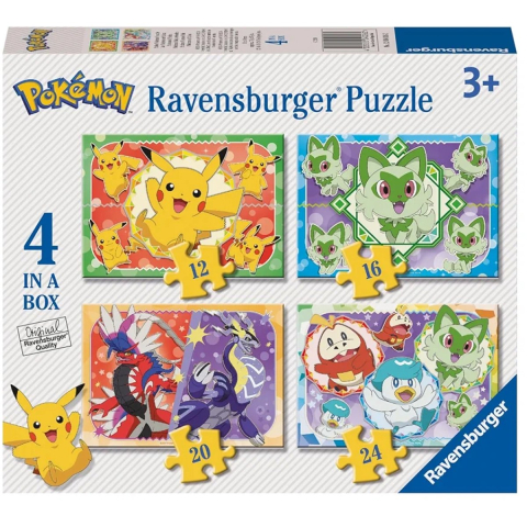 Ravensburger puzzel pokemon - legpuzzel - 12, 16, 20, 24 stukjes