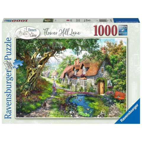 Ravensburger puzzel flower hill lane - legpuzzel - 1000 stukjes