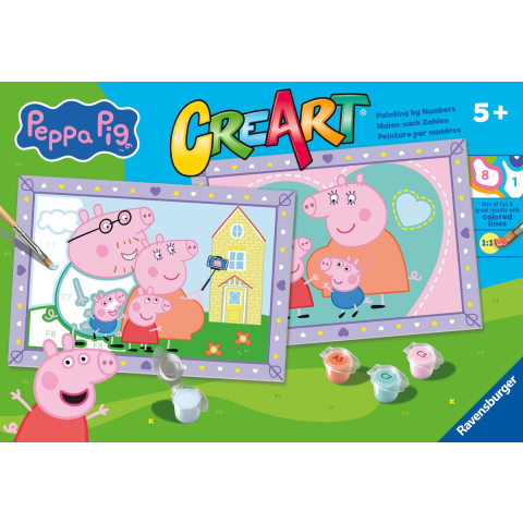 Ravensburger schilderen op nummer peppa pig familie creatief speelgoed.