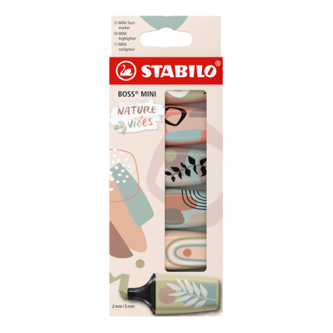 STABILO Tekstmarker boss mini 07/06-31 kleurenassortiment beitelpunt 5 mm 6 stuk