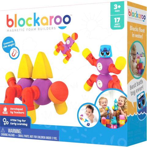 Blockaroo magnetische foam blokken dieren, 17dlg.