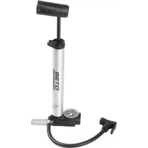 Messingschlager Beto mini pomp met manometer alu. zilver/zwart