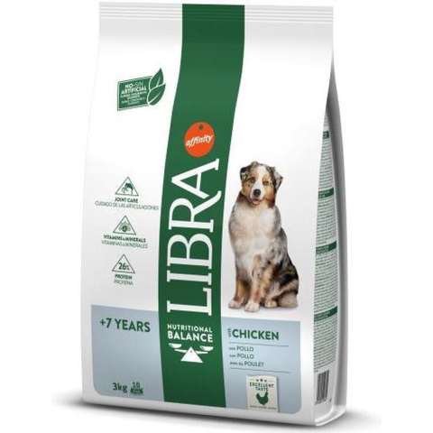 12kg Libra Dog Senior Droog hondenvoer met kip