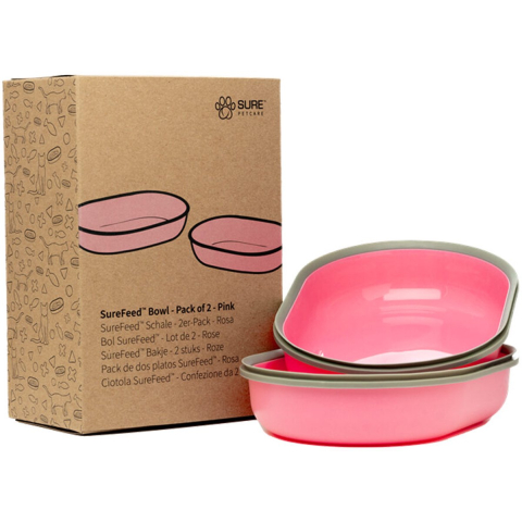 SureFeed Luchtdichte Voerbak - Accessoires: 2x SureFeed reservekommen, 400 ml, roze