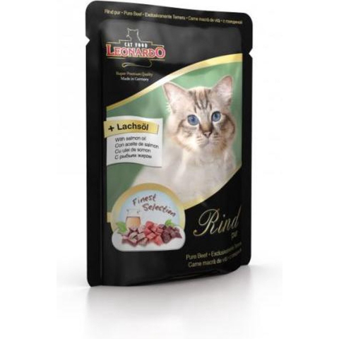 Dubbelpak: Leonardo Finest Selection Zakjes 32 x 85 g Kattenvoer - Puur Rund
