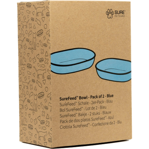 SureFeed Luchtdichte Voerbak - Accessoires: 2x SureFeed reservekommen, 400 ml, blauw