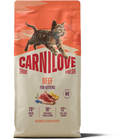 6 kg Carnilove True Fresh Kitten met rund droog kattenvoer