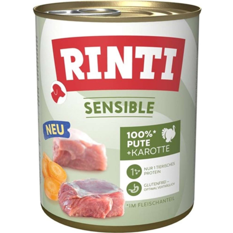 Rinti Sensible 6 x 800 g - Kalkoen & wortel