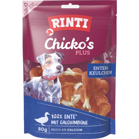 RINTI Chicko Plus Eendendrumsticks - 12 x 80 g