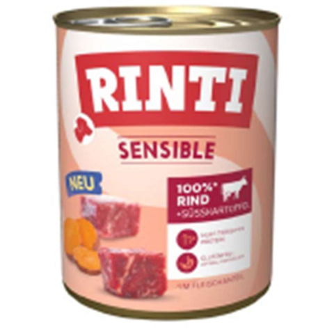 Rinti Sensible Gemengd Pakket 12 x 800 g Hondenvoer - Rund & Zoete aardappel