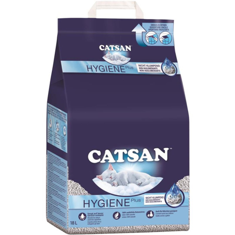 2x 18L Hygiëne Plus Catsan Kattenbakvulling niet-klonterend