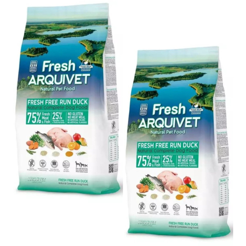 Dubbelpak: 2 x 2,5kg Arquivet Fresh Free Run droog hondenvoer met eend