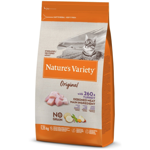 Nature's Variety Original Graanvrij Sterilized Kalkoen - 1,25 kg