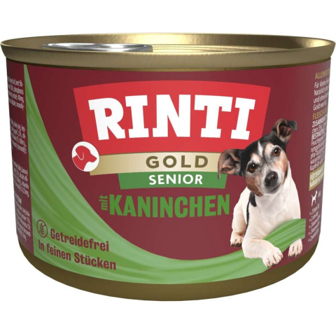 12x185g Gold Senior Konijn RINTI Hondenvoer nat