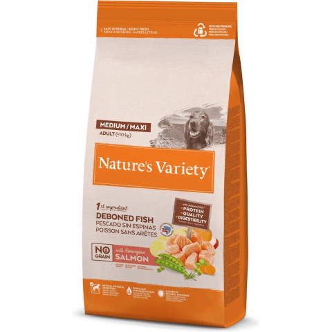 Nature's Variety No Grain Medium/Maxi Adult Zalm - 3 kg
