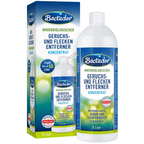 1 Liter Concentraat Bactador Geur- en Vlekverwijderaar Kat