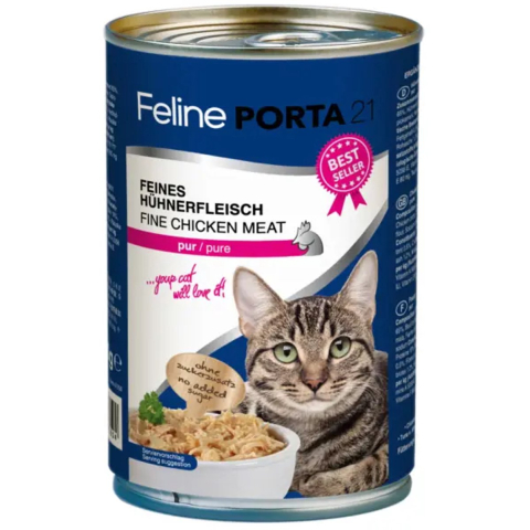 6x400g Feline Kip Puur Porta 21 Kattenvoer