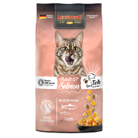 2x7,5kg Adult Zalm Graanvrij Leonardo Katten droogvoer