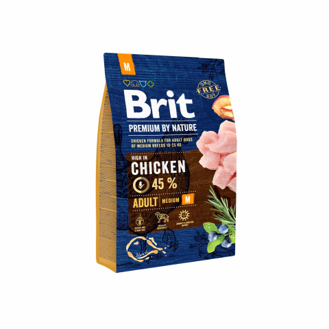 2x3kg Adult M Brit Premium by Nature Hondenvoer