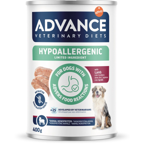 6x400g Advance Veterinary Diets Hypoallergenic Lam natvoer voor honden