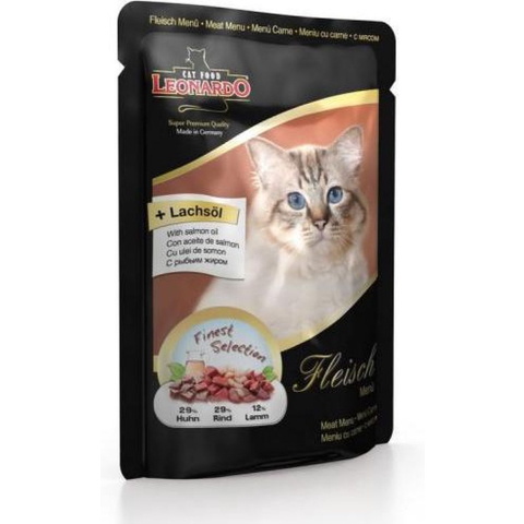 16x85g Finest Selection Zakjes Vlees menu Leonardo Kattenvoer