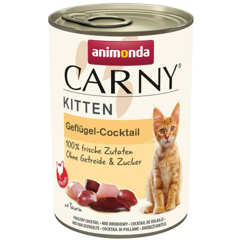 12x400g Kitten Gevogelte Cocktail animonda Carny Kattenvoer