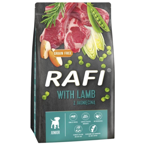 2x 10kg RAFI Junior Hondenvoer met Lam Hondenvoer Droog
