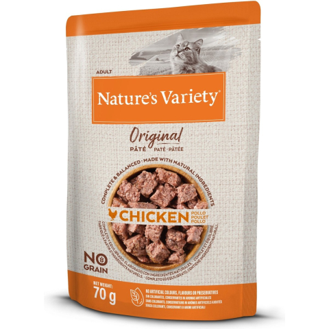 Megapack Nature's Variety Original Paté No Grain 24 x 70 g Kattenvoer - Kip
